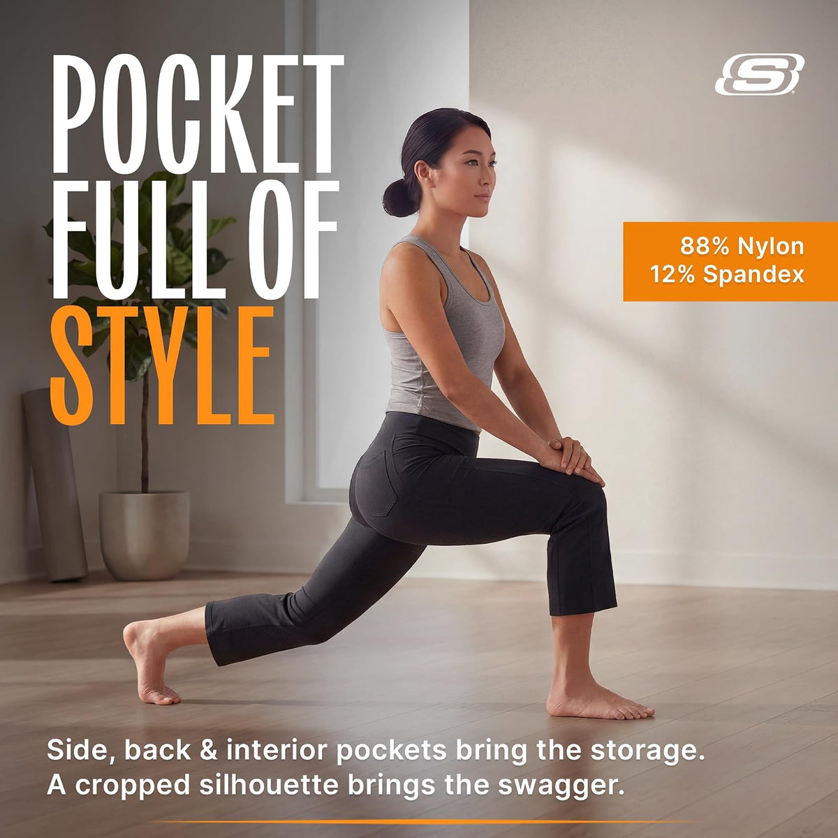 Skechers Go Walk Go Flex - Pantalón de Talle Alto Pantalones Casuales para Mujer