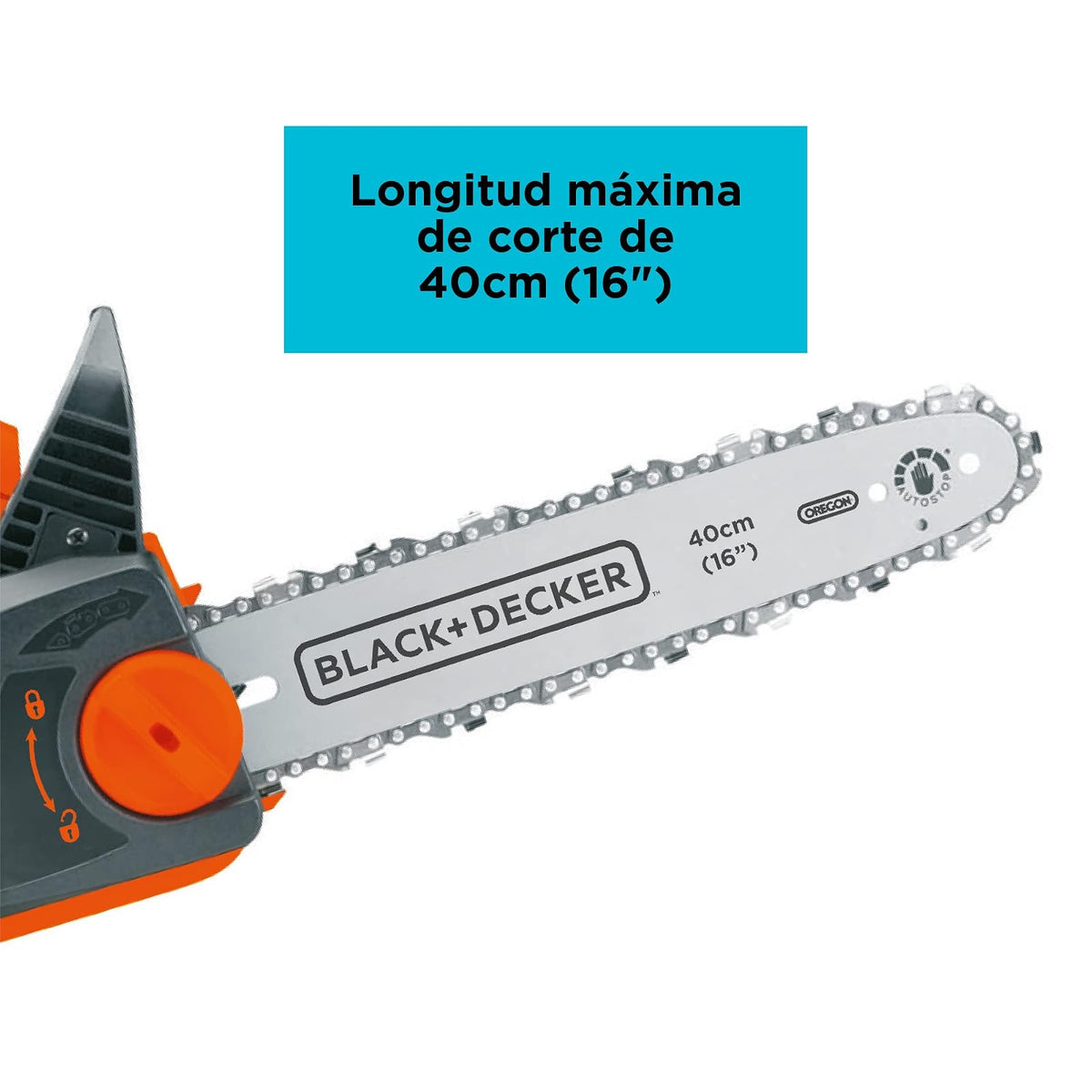 BLACK+DECKER Motosierra Eléctrica 16", 1850W, 5500 RPM, GK1740