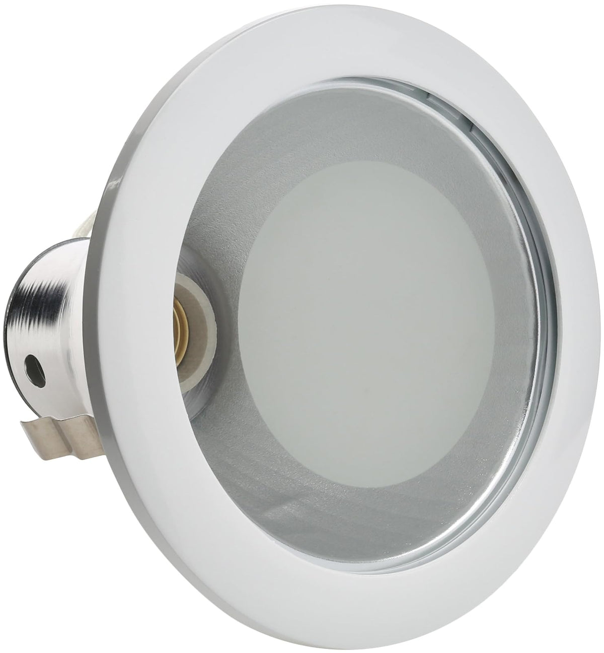 Estevez Praktik-1 Downlight Vertical para Bote 12 cm, con Cristal - Blanco