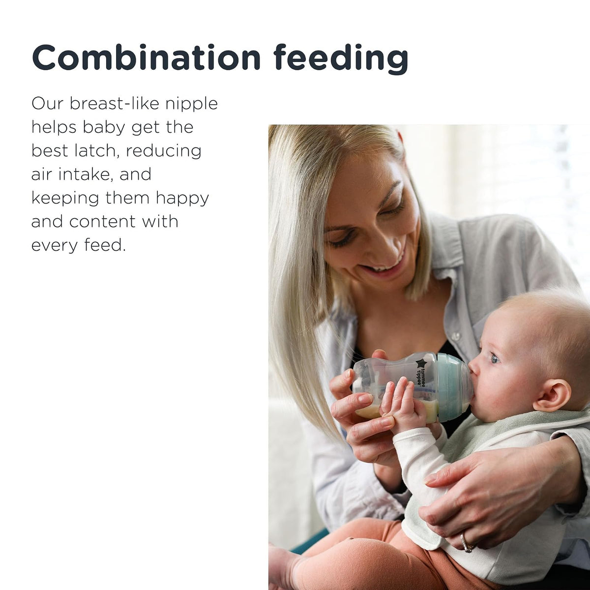 Tommee Tippee Closer to Nature - Botella para bebé, 3 unidades, 3 unidades