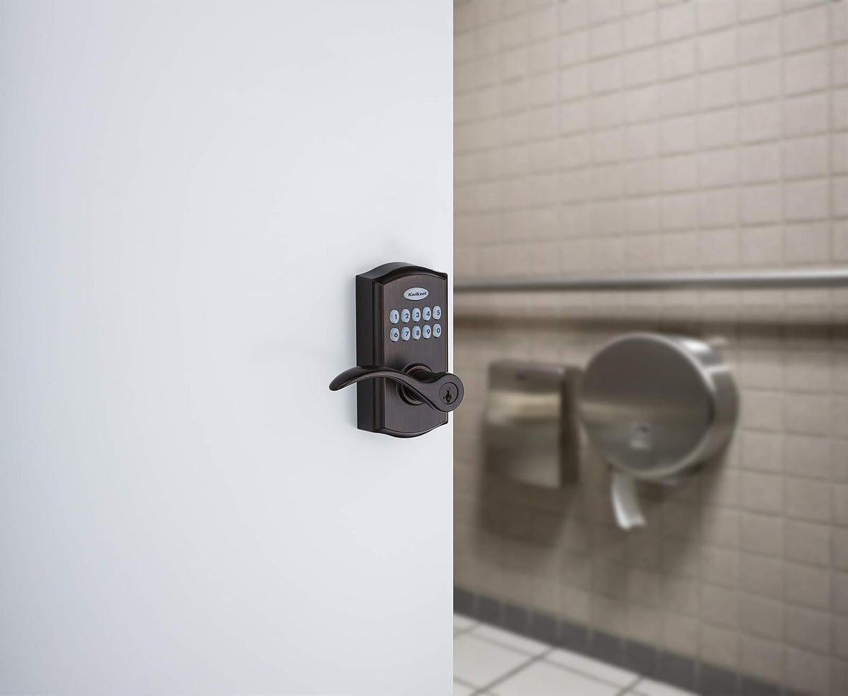 Kwikset SmartCode 955 - Cerradura electrónica para puerta, Tradicional, Venetian Bronze