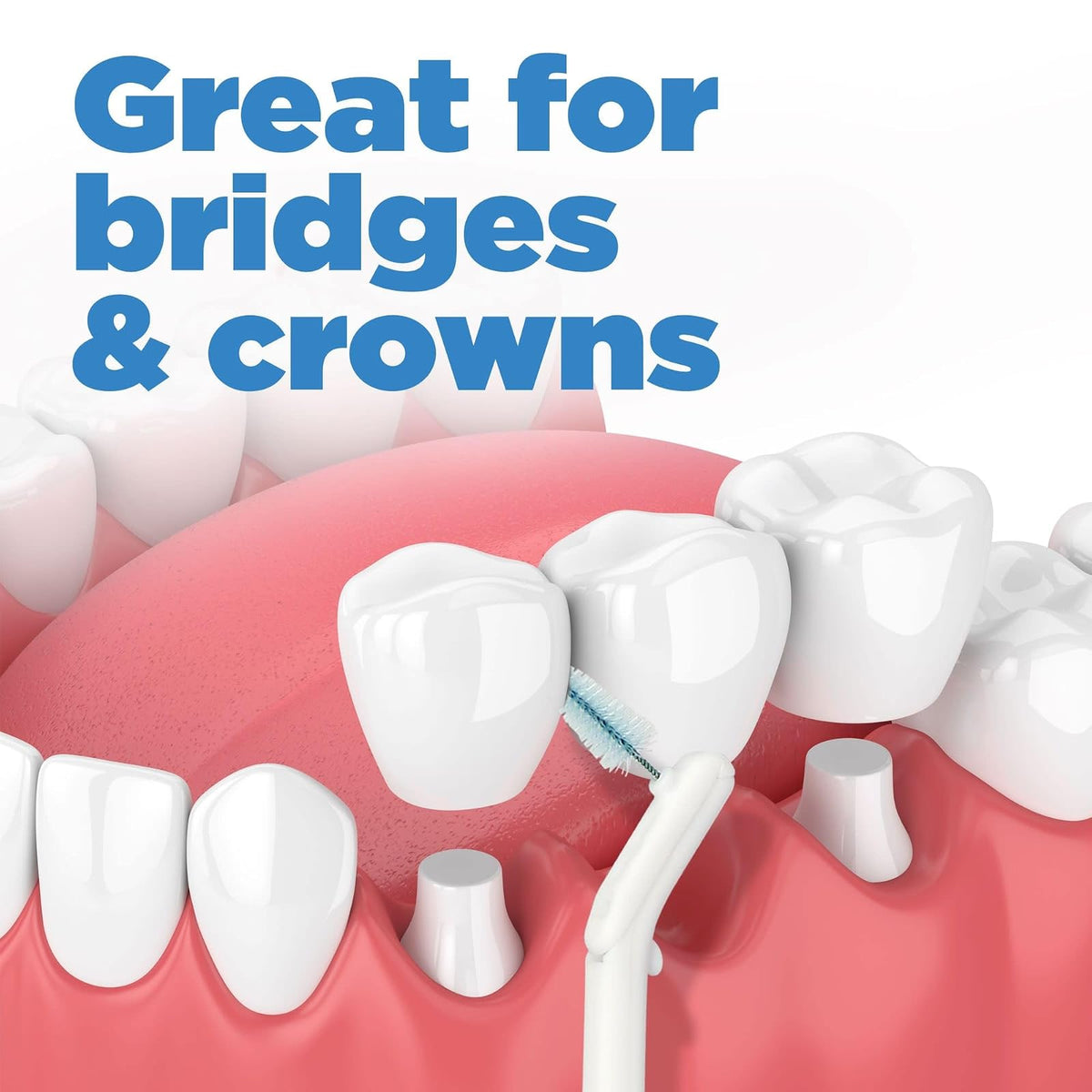 GUM Proxabrush Go-Betweens Recambios de cepillo para polvo interdental, ajustado, 48 Refills