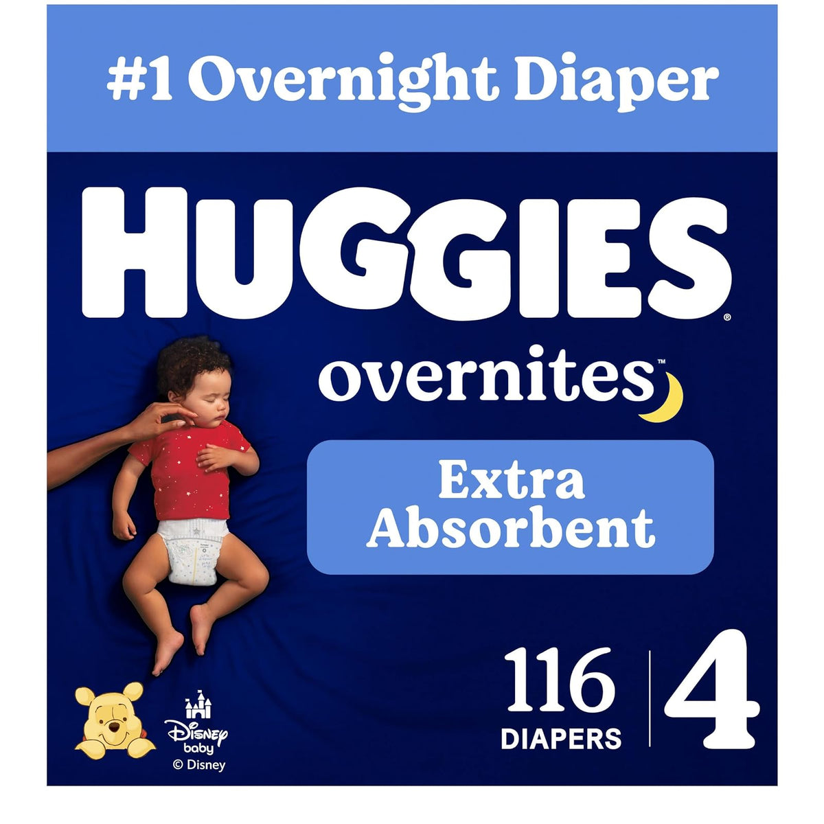 Huggies Overnites Pañal Nocturno Talla 6, 84 Piezas - Talla 4 (116 Unidad)