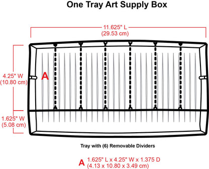 ArtBin - Caja con charola para materiales de arte, One Tray, 1, 1