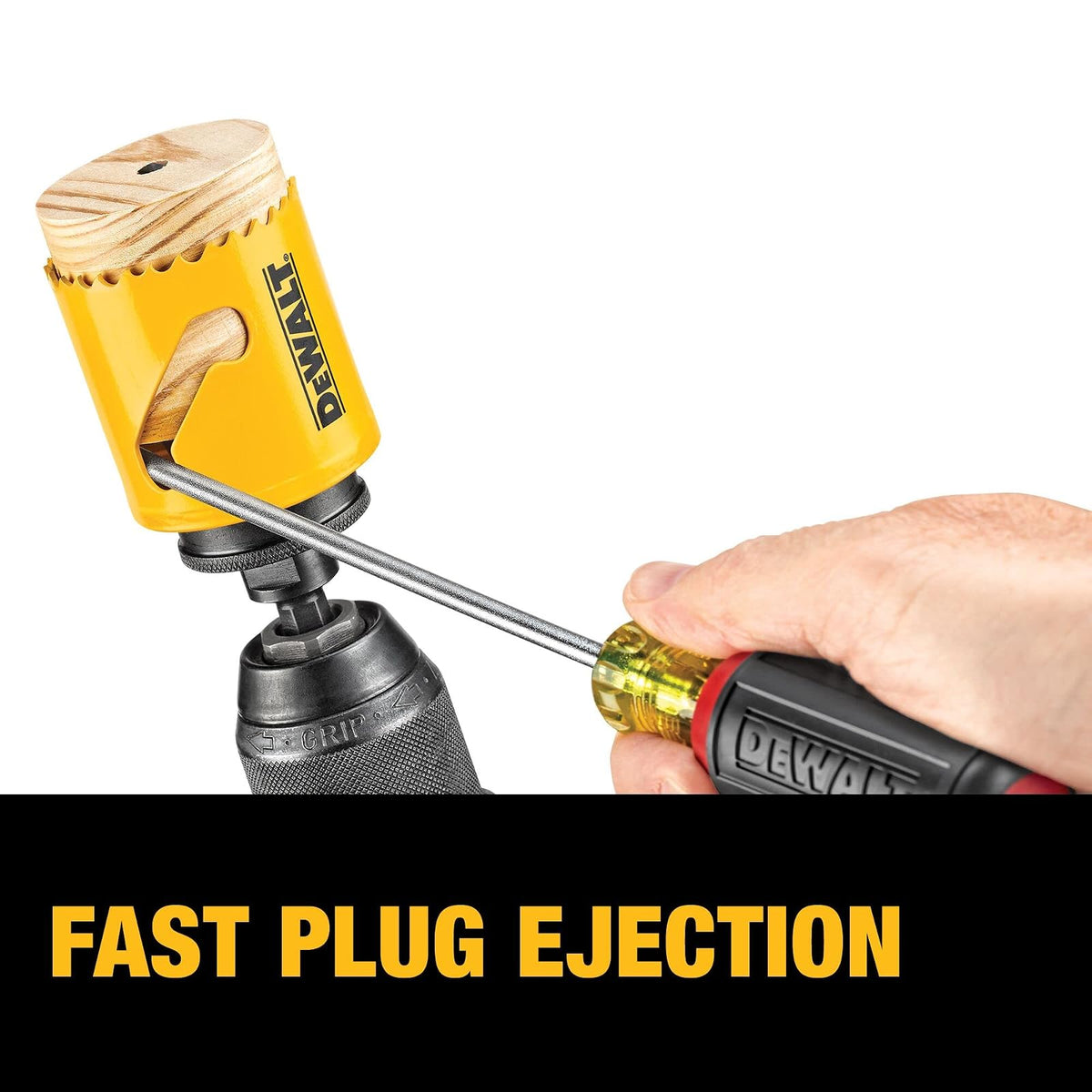 DEWALT Kit de sierra perforadora, juego de electricista estándar, bimetálico (D180002), amarillo