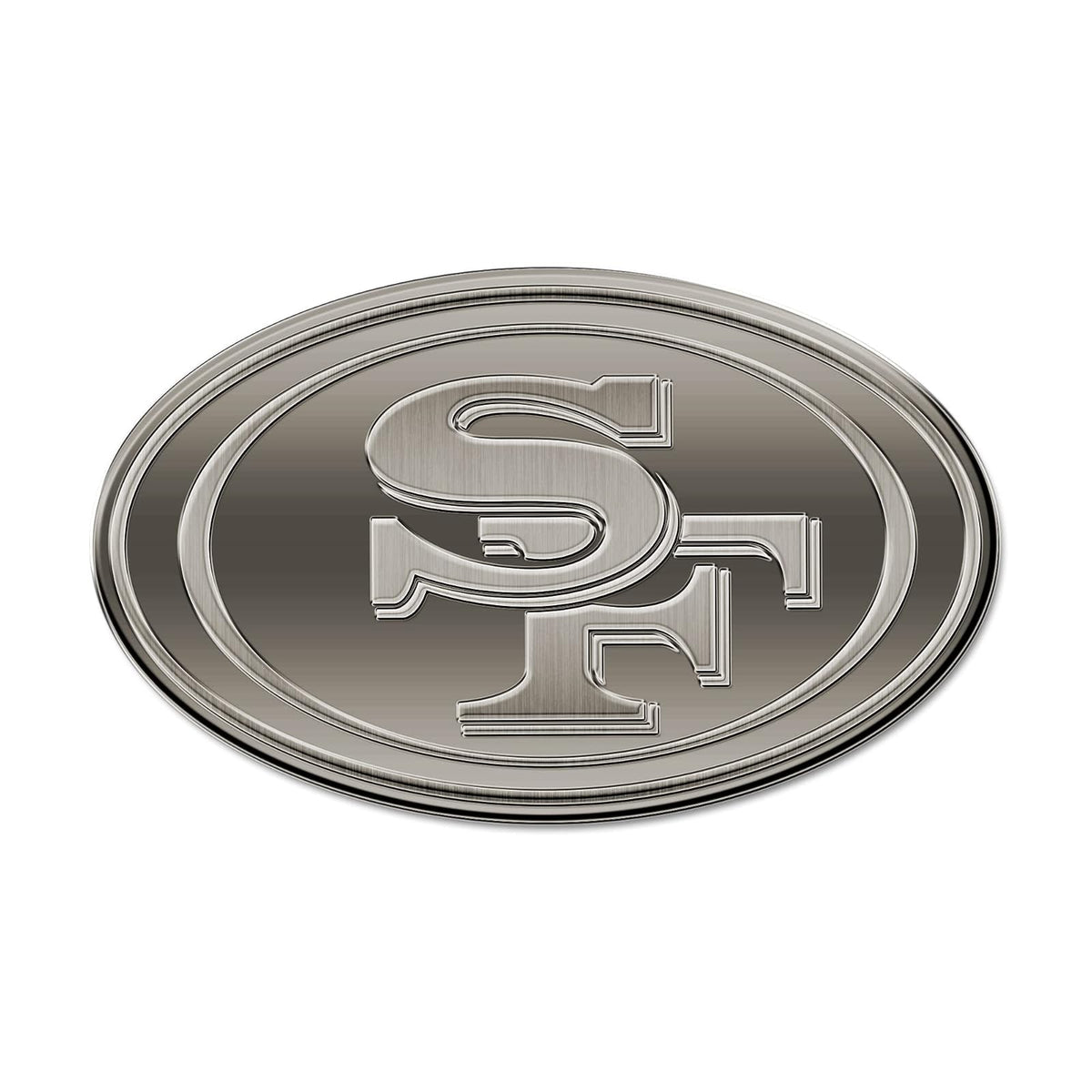 Rico Industries NFL San Francisco 49ers - Emblema de automóvil Antiguo de níquel Antiguo para automóvil, camión, SUV