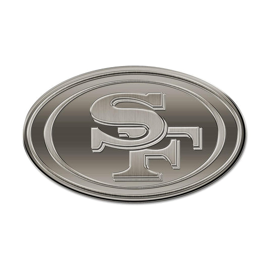Rico Industries NFL San Francisco 49ers - Emblema de automóvil Antiguo de níquel Antiguo para automóvil, camión, SUV