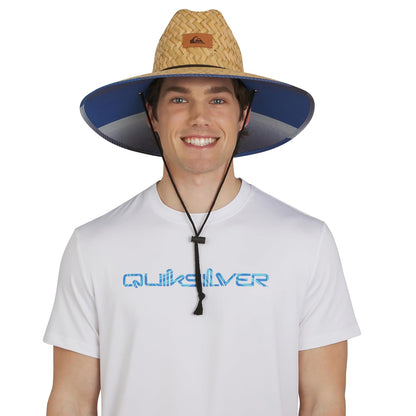 Quiksilver Wide Brim Outdoor Sun Protection Lifeguard Sombrero para el Sol Hombre - CH-M - Azul Mónaco