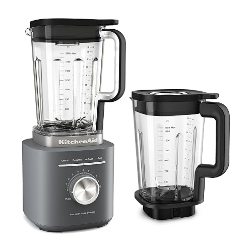 KitchenAid Licuadora Pure Power Dúo con 2 vasos, Tritán y Vidrio Deep Gray