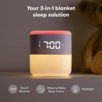 Frida Baby | Reproductor de Sonido 3 en 1 + Despertador + Luz de Noche | Entrenador para Dormir y Despertar | Infantil | Blanco