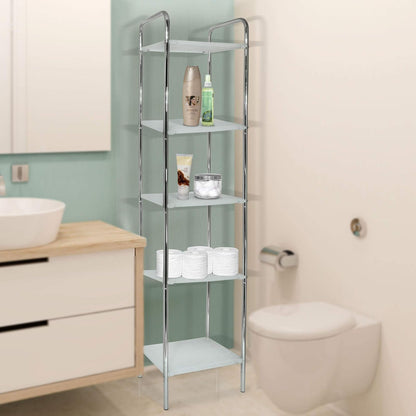 Art & Home Estante Cromado de Cinco Niveles para baño HB-5551