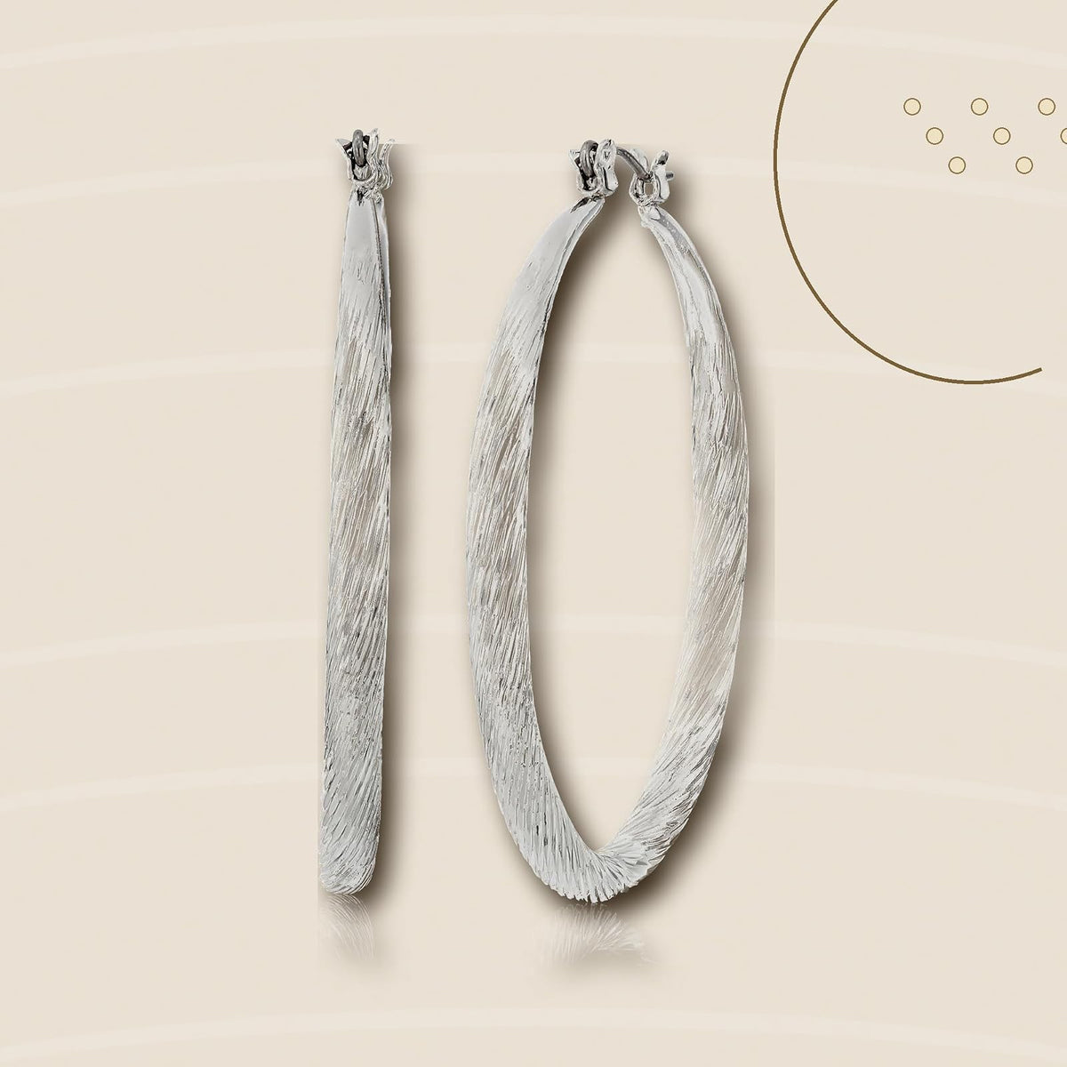 GUESS Aretes, Plateado, Una talla