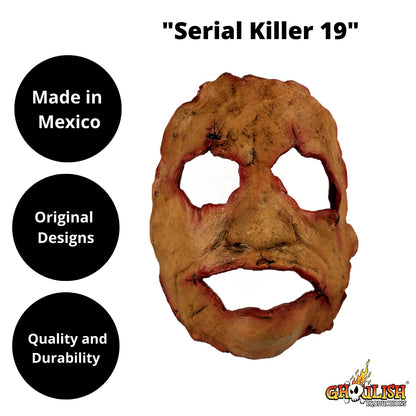 Ghoulish Productions Serial Killer, Máscara Terrorífica de Asesino Serial, Máscaras Creepy de Asesinos Ideales para Halloween y Fiestas de Disfraces