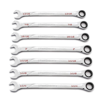 Equipo de 7 unidades 120XP - Juego de llaves combinadas de carraca universal Spline XL, SAE - 86452