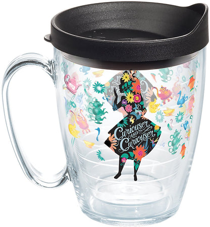 Tervis Vaso Aislado Disney Alicia en el País de las Maravillas, 16 y 24 oz - tapa negra (16 oz Mug)