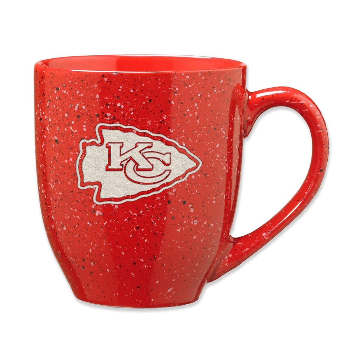 Rico Industries Taza de Cerámica NFL Grabada con Láser 16 oz - Kansas City Chiefs Rojo
