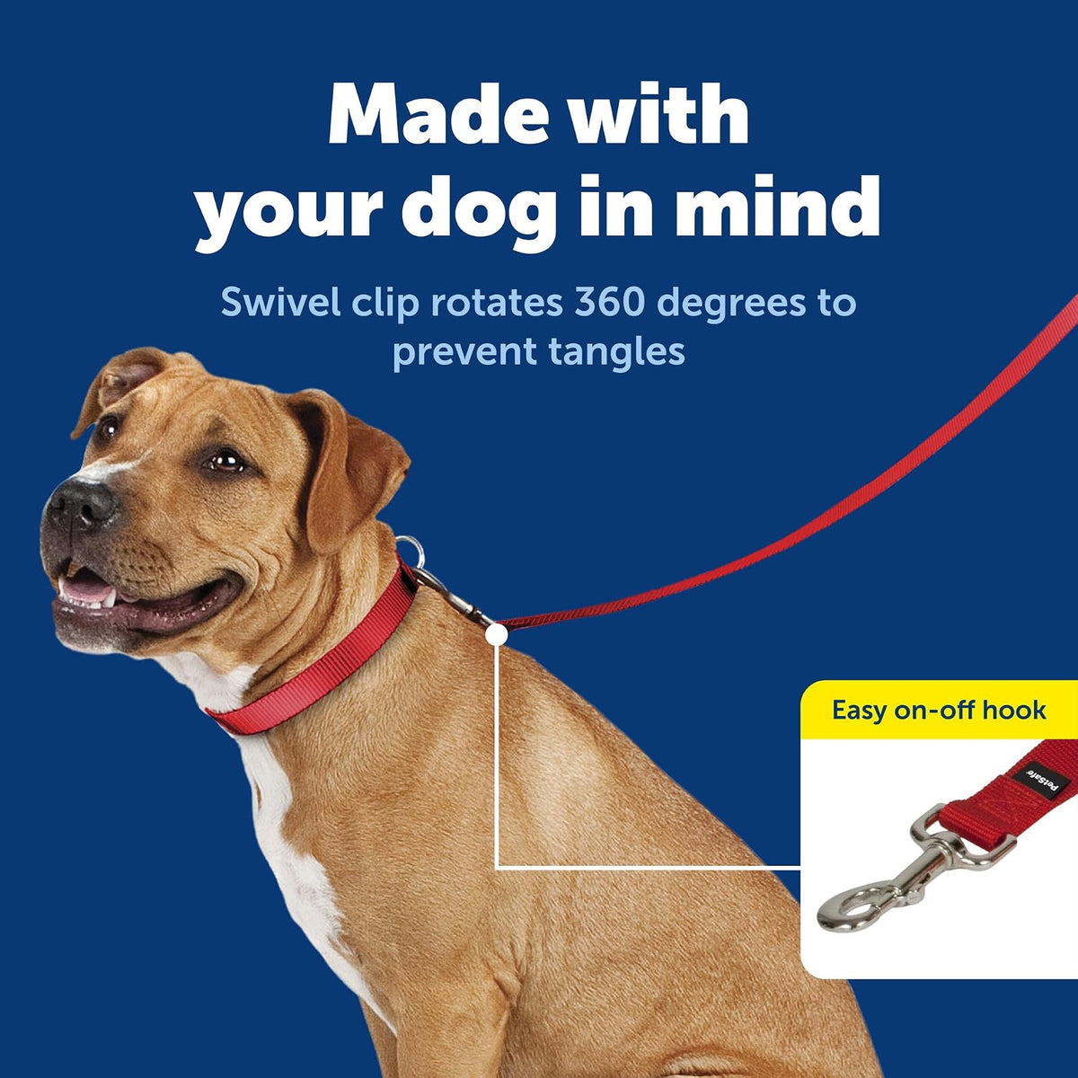 PetSafe Nylon Leash, 3/4" x 4', Red