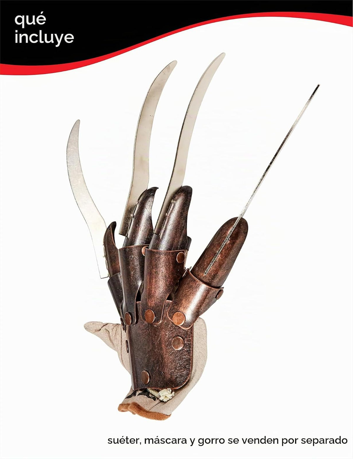 Rubie's - Réplica de guantes metálicos de Freddy de Supreme Edition a Nightmare on Elm Street