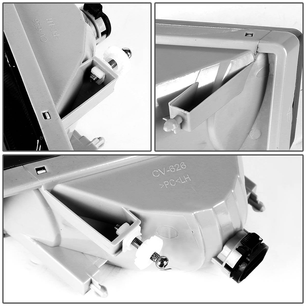 DNA Motoring FL-ZTL-111-CH Luz Antiniebla para Parachoques Delantero para Escalade, Avalanche y Silverado 2007-2015, Cromado