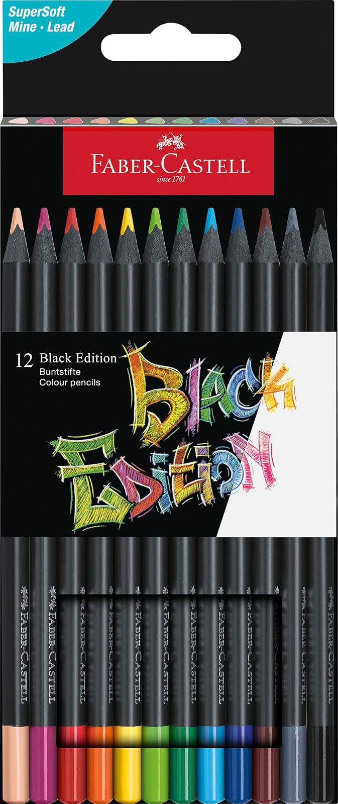 Faber-Castell Colores Supersoft Black Edition - 12