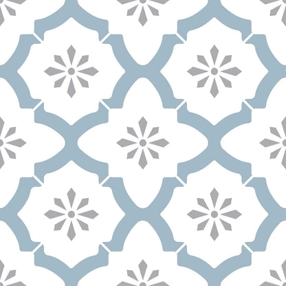 FloorPops FP2943 Alfama - Azulejos de piso para despegar y pegar, multicolor, azul
