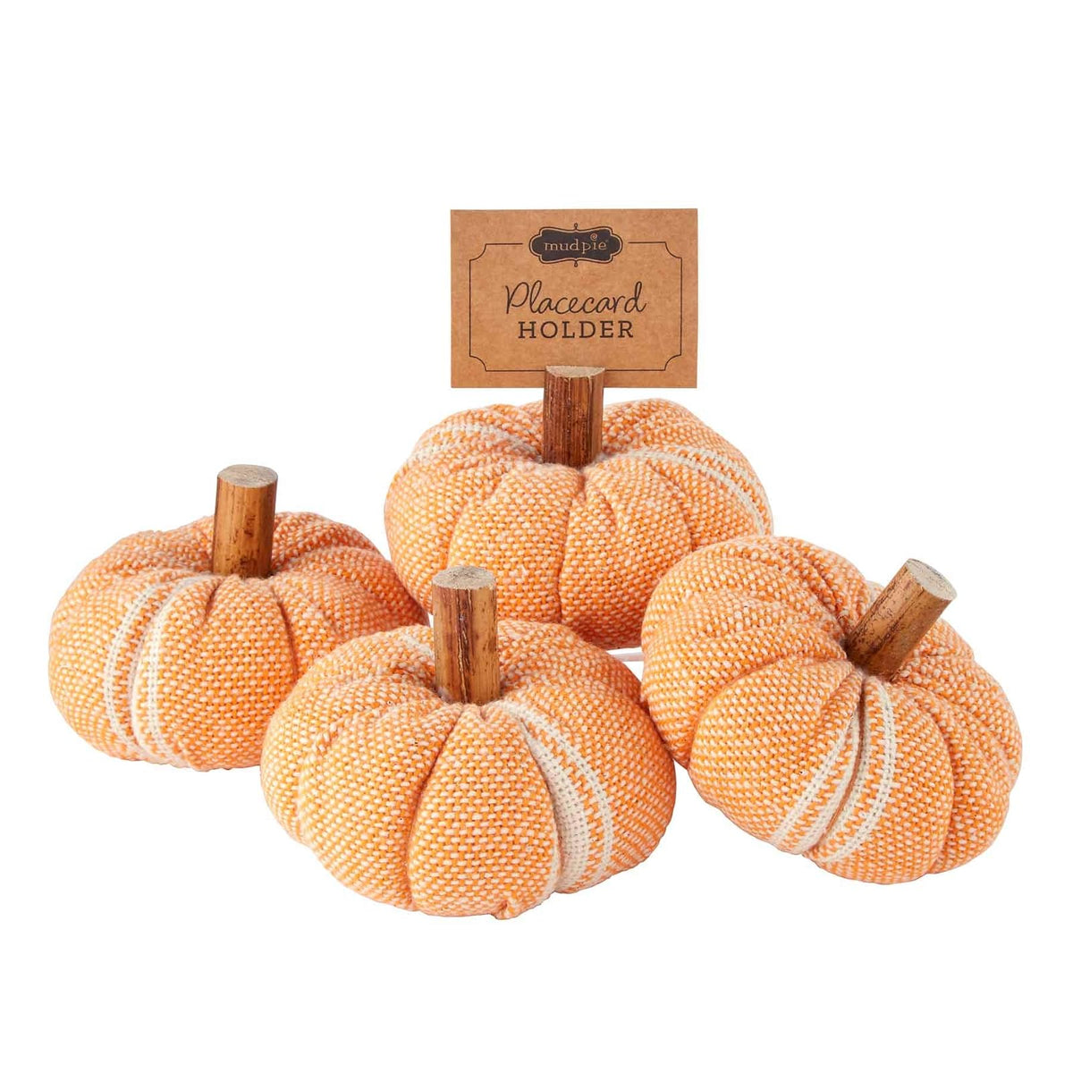 Mud Pie Pumpkin Place Card, 6 cm x 5 cm de diámetro, Naranja