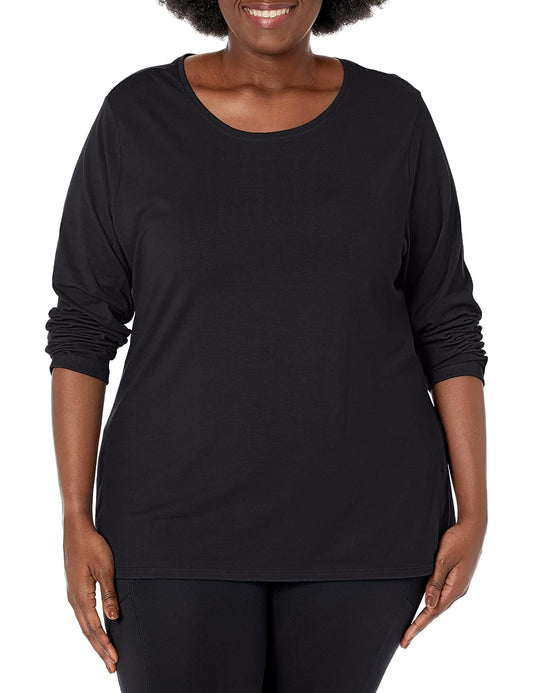 Just My Size JMS - Playera de Manga Larga de algodón para Mujer, Talla Grande, Playera de Cuello Redondo para Mujer