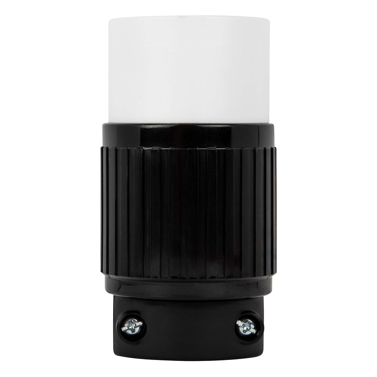 ENERLITES Conector de Cable de Bloqueo NEMA L15-30R 66802-BK | Negro, 30A, 250V, 3 fases, 3P, 4W, grado industrial, conexión a tierra, 1 paquete