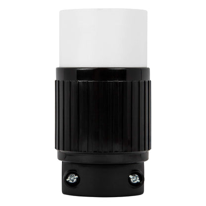 ENERLITES Conector de Cable de Bloqueo NEMA L15-30R 66802-BK | Negro, 30A, 250V, 3 fases, 3P, 4W, grado industrial, conexión a tierra, 1 paquete