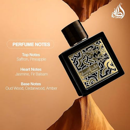 Lattafa Qaed Al Fursan for Unisex Eau de Parfum Spray, 3.0 Ounce