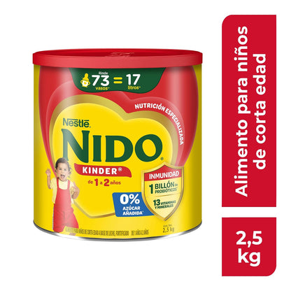 Nido Kinder, Alimento para Niños a partir de 1 año, Lata 2.5kg