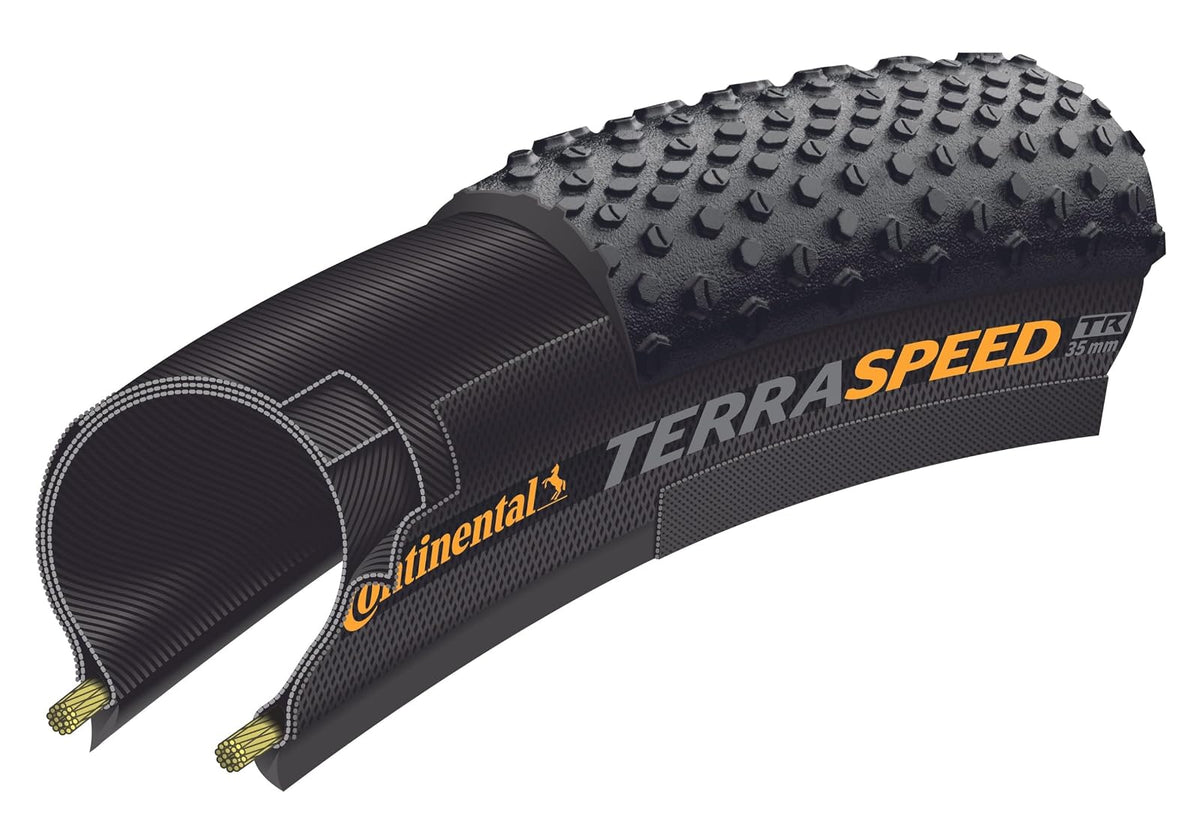 Continental Terra Speed - Neumático para bicicleta de grava sin cámara | Diseñado para la velocidad, diseñado para lo desconocido - E25 Ebike clasificado -