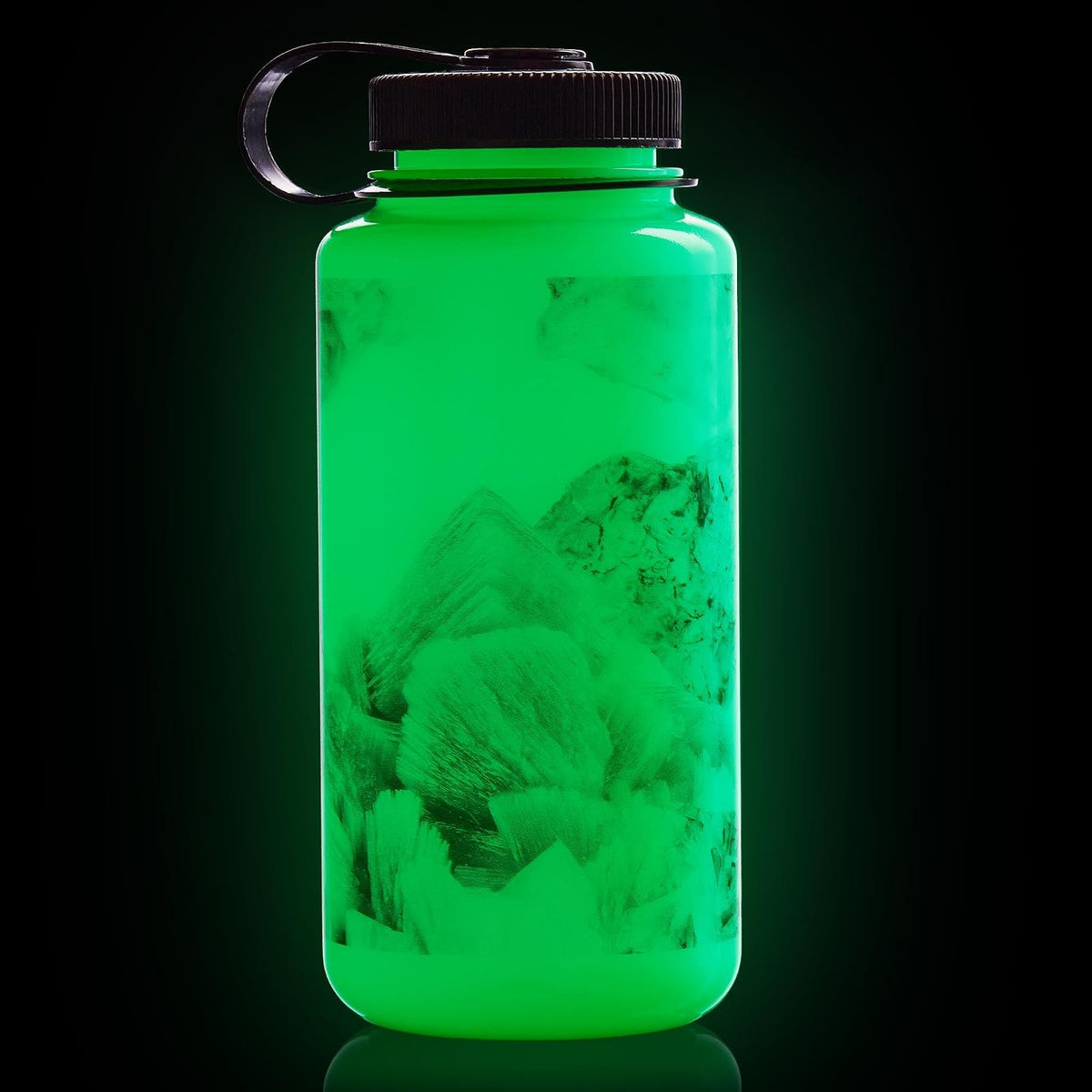 Nalgene Sustain Tritan - Botella de Agua sin BPA Hecha con Material derivado de 50% residuos de plástico (utilizando Balance de Masa Certificado ISCC), 32 onzas, Boca Ancha, Cristales GLO Wyld