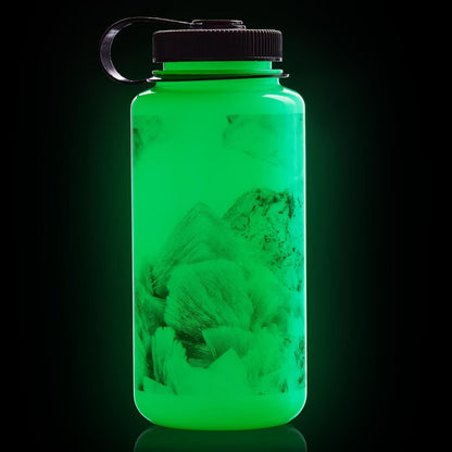 Nalgene Sustain Tritan - Botella de Agua sin BPA Hecha con Material derivado de 50% residuos de plástico (utilizando Balance de Masa Certificado ISCC), 32 onzas, Boca Ancha, Cristales GLO Wyld