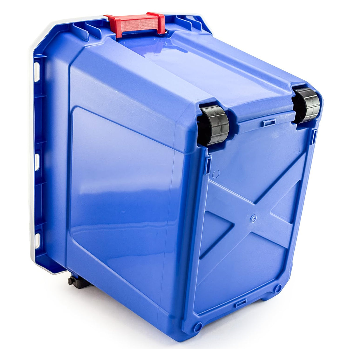 Caja de Almacenamiento con Ruedas 88 L de Plástico Color Azul