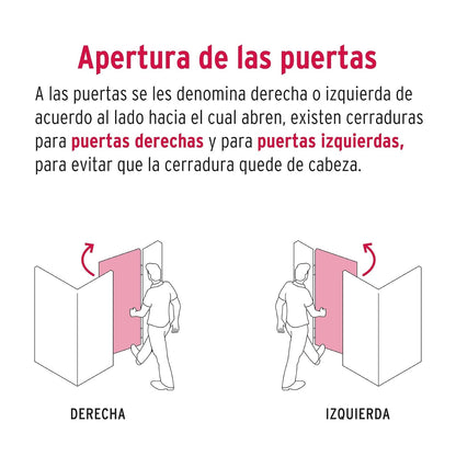 Hermex CS-95I, Cerradura sobreponer, puerta corrediza, instala-fácil, izq.