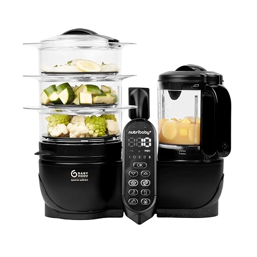 Babymoov Duo Meal Station XL | 6 In 1 Food processor with Steamer, Multi-Speed Blender, Warmer, Defroster & Sterilizer (nutritionist Approved)