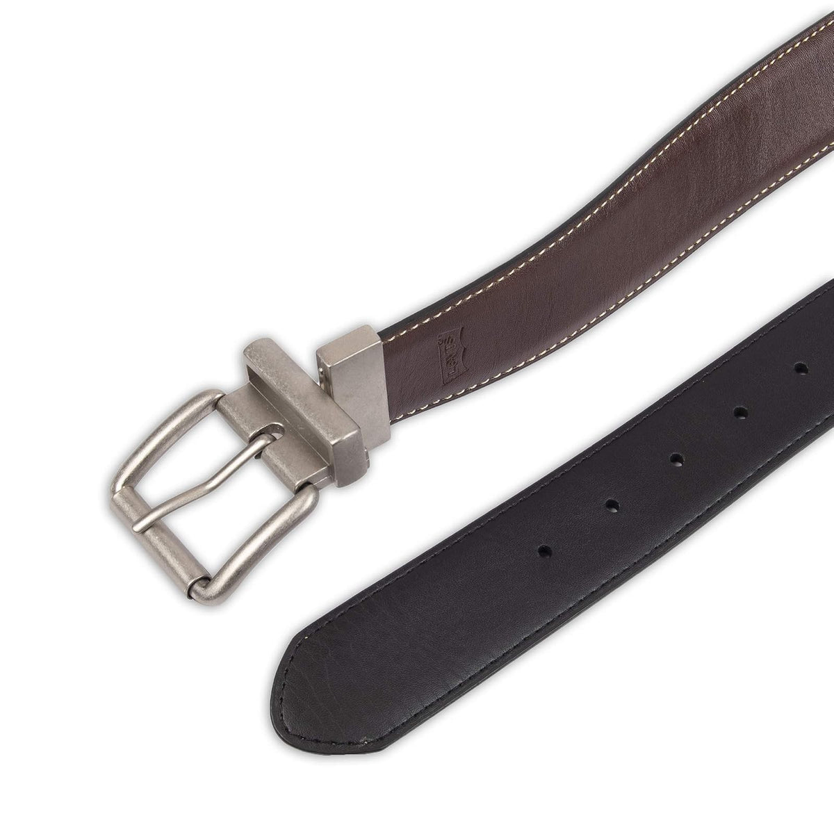 Levi's Cinturón Reversible, color Negro/Café