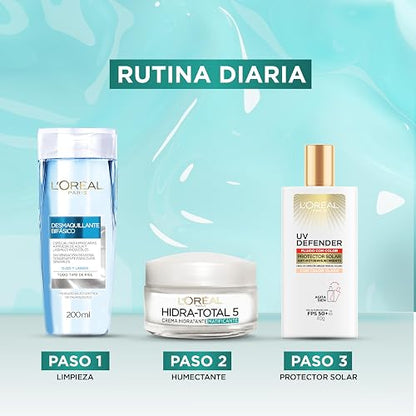 L'Oreal Paris, Crema Anti-Brillo Hidra Total 5 Matificante, 50Ml