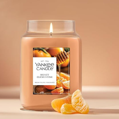 Yankee Candle - Vela perfumada con aroma a miel, tarro grande de 22 onzas con hasta 150 horas de combustión, regalo