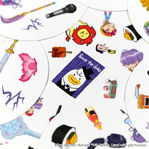 DOBBLE Spot IT K Pop Demon Hunters, Juego de Cartas, Edición Temática K-Pop
