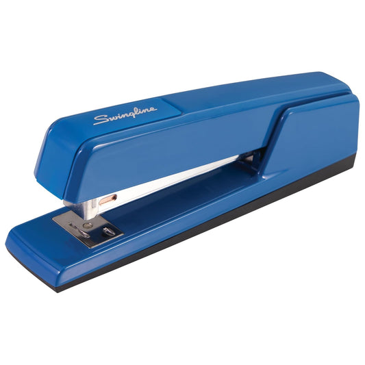 Swingline Grapadora, 747 Classic Grapadora de computadora, capacidad de 30 hojas, metal, azul real (74724)