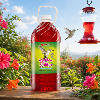 Redkite Néctar Líquido para Colibríes 3.8 L — Néctar Listo para Usar con Energía para Aves