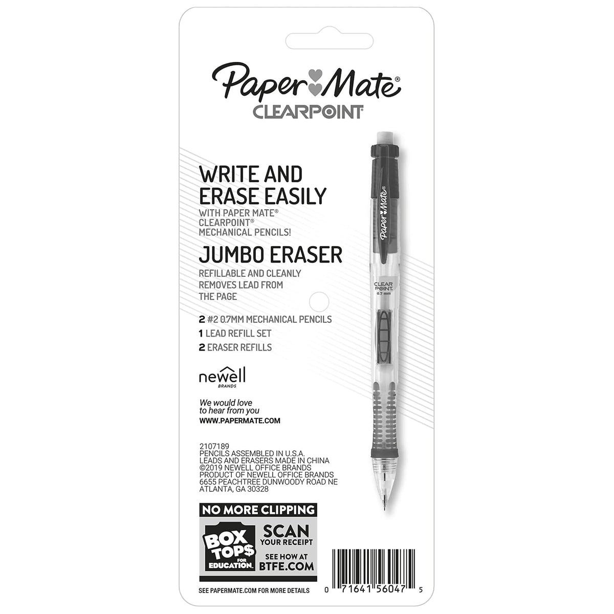 Paper Mate Clear Tip 0.7mm Mechanical Pencil Starter Set, Colors May Vary (56047PP)