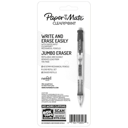 Paper Mate Clear Tip 0.7mm Mechanical Pencil Starter Set, Colors May Vary (56047PP)
