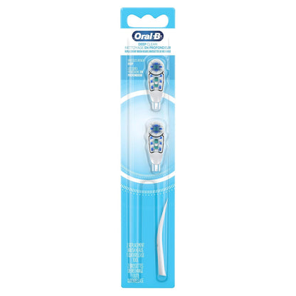 Oral-B Complete Deep Clean Battery Powered Toothbrush Replacement Brush Heads, 2ct