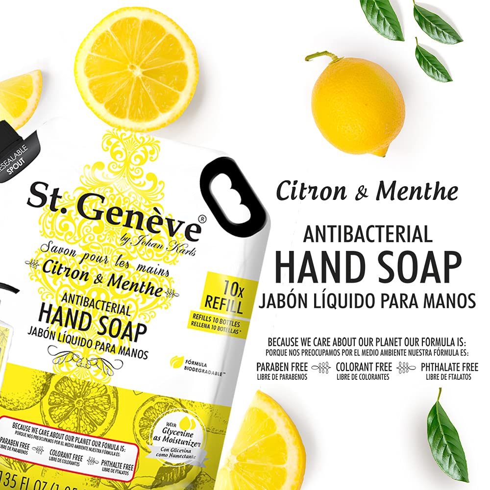 St. Geneve Jabon Liquido St Geneve Pouch Citron Menthe 4000ml
