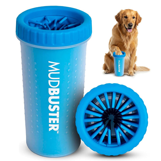 Dexas MudBuster - Limpiador de patas azules portátil grande para perros, suministros y accesorios para mascotas de alta calidad