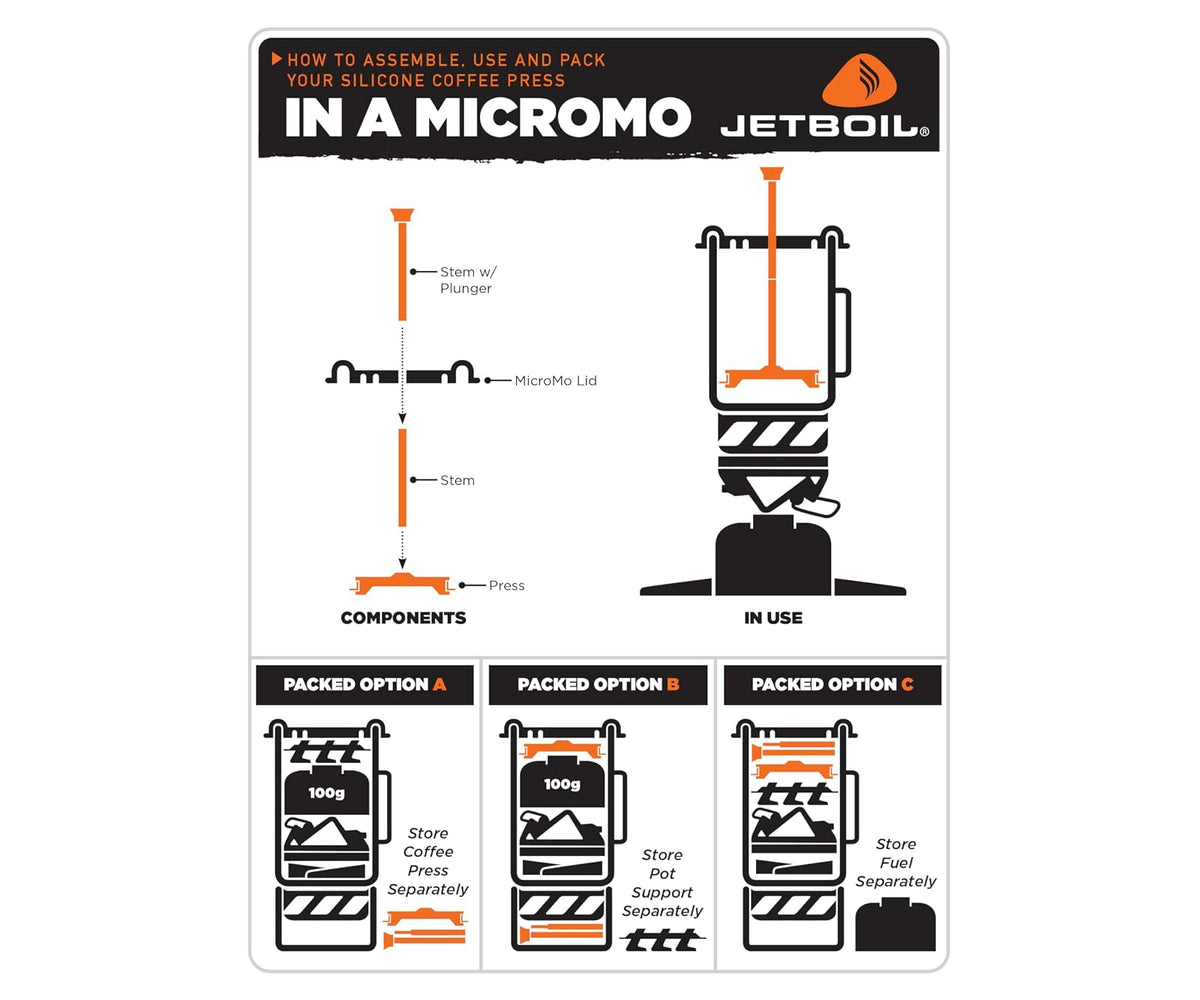 Jetboil Cafetera de prensa francesa para estufas de camping y mochilero Jetboil