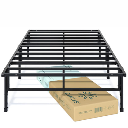 Zinus Smartbase Base de Cama Individual con Patas de Acero Antiderrapantes para Mayor Estabilidad y Resistencia en Caja, Fácil de Armar con Garantía de 5 Años